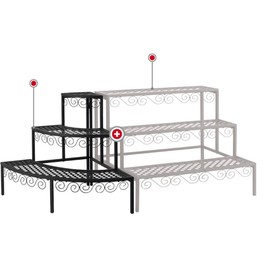 Tierra Garden 39-110367N 3-Tier End Cap Plant Stand, Black