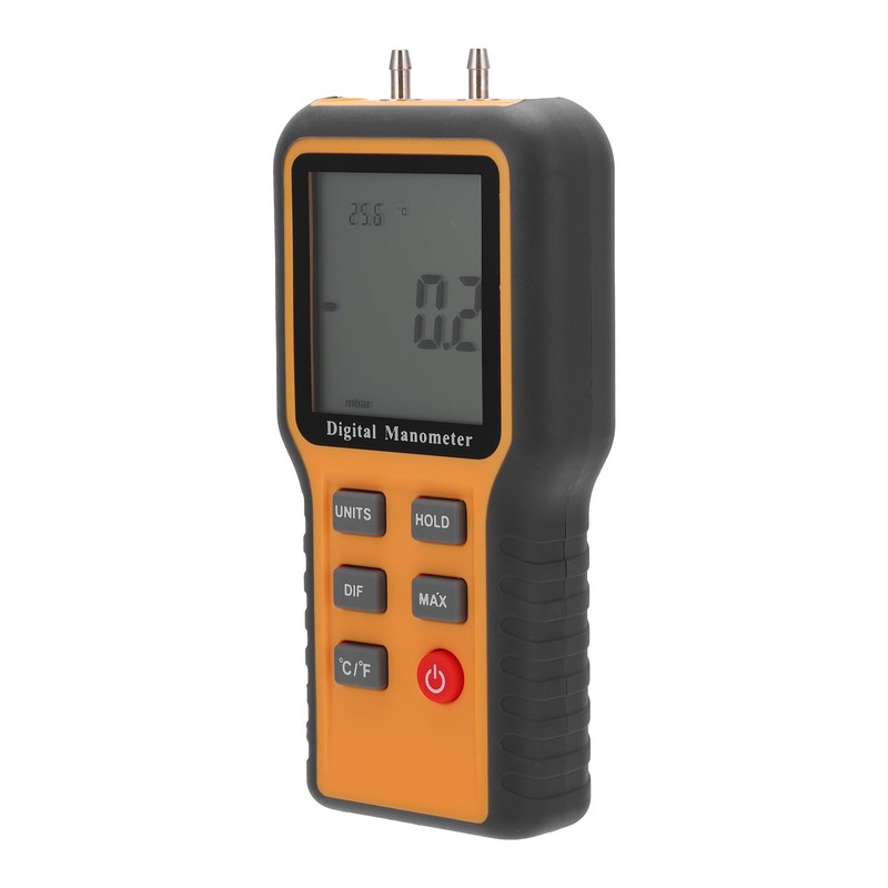 Handheld Digital Manometer, Portable Differential Pressure Gauge Meter for HVAC