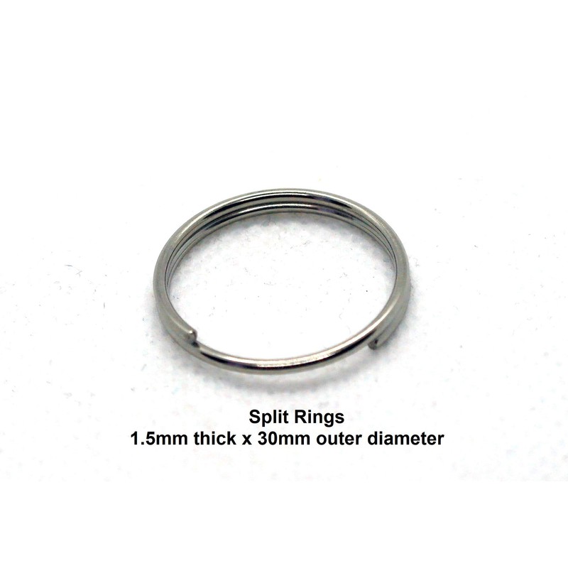 5 x Split Safety Rings A4 Stainless Steel 316 Marine