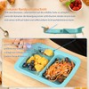 Ehucon Non-Slip Adaptive Scoop Plate with Extra Wall, Leak-proof Melamine