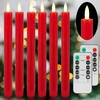 AFINETH Red Flameless Taper Candles with Rmote, 9.6" Real Wax