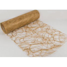 Unbekannt 25 m x 30 cm Sizoweb® Vlies Original Tischband Tischläufer Gold für Hochzeit, Weihnachten