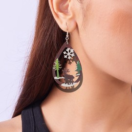 Stocking Stuffers Holiday Outfits for Women 2024 Christmas Earrings for Women Christmas Dangle Earrings Christmas Hat Santas Claus Deer Earrings Christmas Gifts