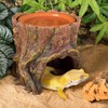 REPTIZOO Reptile Hide Cave Resin Moisture Keeping Reptile Cave with
