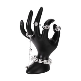 Zoihet Hand jewelry holder Ring holder for jewelry For Displaying Bracelets, Rings, Jewelry and Room decorations and Store event displays (black)