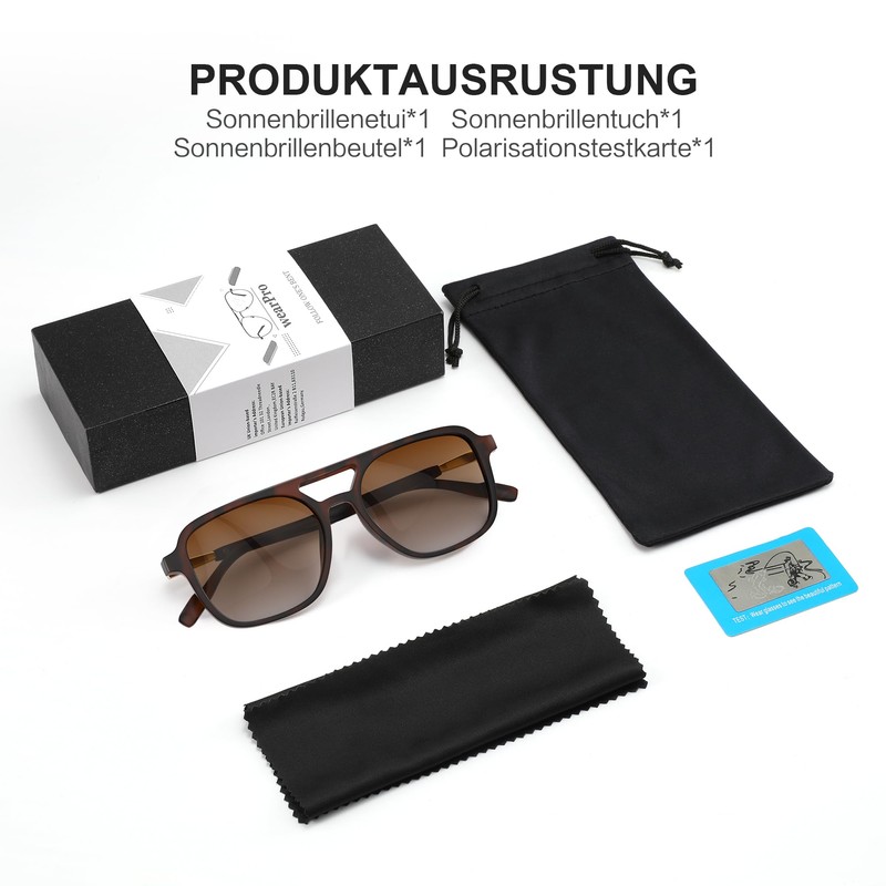 wearPro Sunglasses Women's Polarised Men's UV400 Unisex Sunglasses Trendy Rectangular
