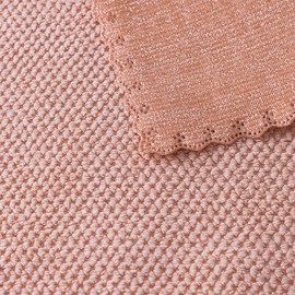 Xinrjojo Microfiber Dish Cloth for Washing Dishes Dish Rags Kitchen Cloths Cleaning Cloths with Poly Scour Side 10"x10" 5 Pack-Coral