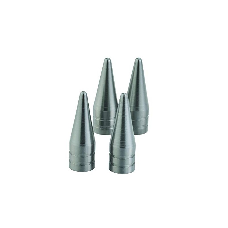 Mavota Racing Style Polished Aluminum Chrome Tire Valve Stem Caps
