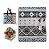 RLXROM Outdoor Packable Picnic Blanket with Zipper Folds into Tote