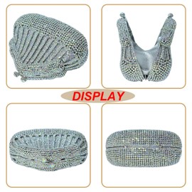 Novelty Crystal Clutch Coin Wallet Women Rhinestone Purse Sparkling Evening Bag Wedding Party Prom Handbag(small house 3)