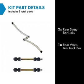 TRQ Rear Suspension Kit Sway Bar Stabilizer Link Watts Link Track Bar Compatible with 1998-2011 Ford Crown Victoria Lincoln Town Car Mercury Grand Marquis 2003-2004 Marauder