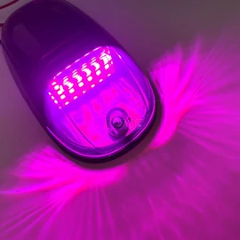 PSEQT 5Pcs 24LED Cab Roof Top Marker Running Clearance LED Lights Purple with Smoked Lens Compatible with Dodge Ram Pickup Trucks 1500 2500 3500 4500 5500 (2003-2018)