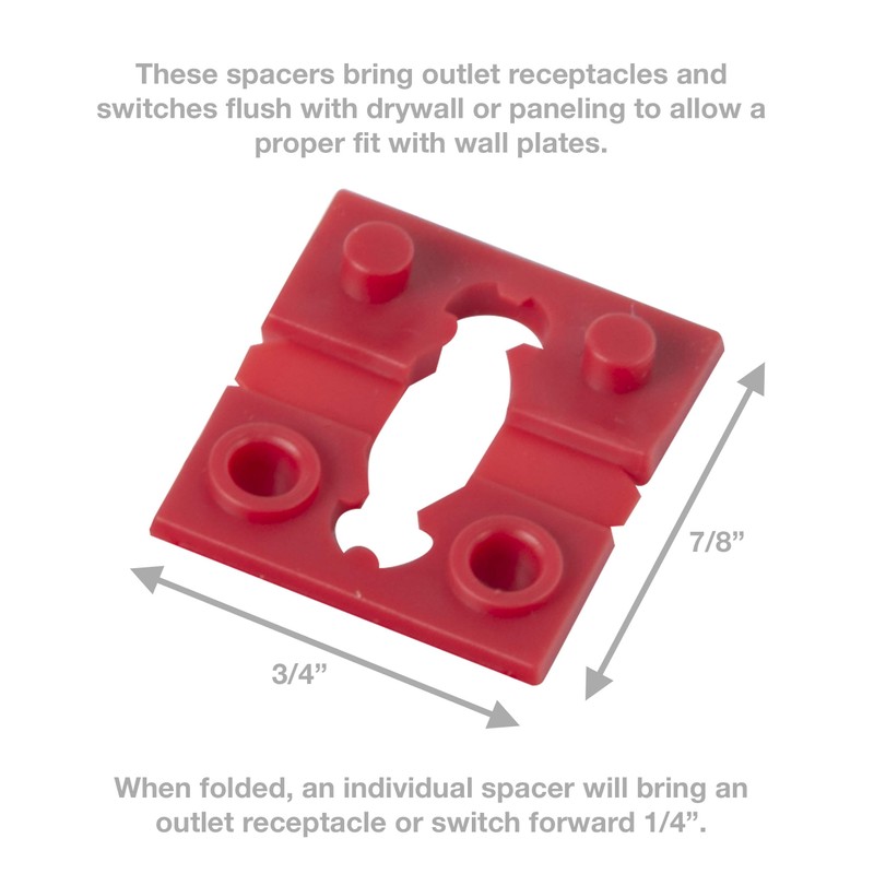 Gardner Bender GSP-04 Electrical Switch and Receptical Spacers, 4 Piece