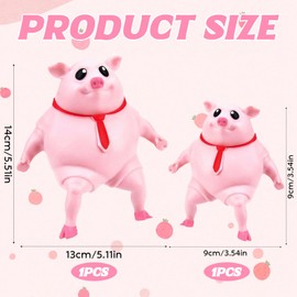 Pack of 2 anti-stress pig, anti-aggression pig, squishy squeeze toy, stress toy pig, piggy squeeze toy, anti-stress toy for adults