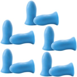 5 Pairs Ultra Soft Foam Ear Plugs for Sleep - Streamline arc Design, 36dB Highest NRR, Comfortable Ear Plugs for Snoring, Travel, Concerts, Studying, Loud Noise, Work - Blue