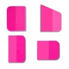 RockRose Pink PPF Squeegee Angled - 4 x 3 inches