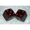 Black Opaque Dice Pair