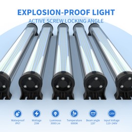 25W IP66 Explosion Proof LED Machine Light Work Tube - Industrial Lighting for CNC Machine 110V to 220V