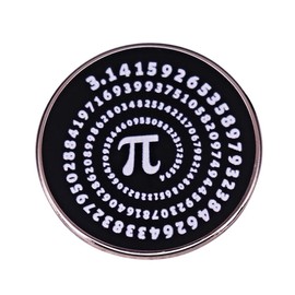 zhanghaoran Pi Symbol Button Pin Math Numbers Enamel Pin Maths Symbol Lapel Pin Brooch Pi Badge Metal Pin Badge Clothing Bag Decor Math Lover Students Gift