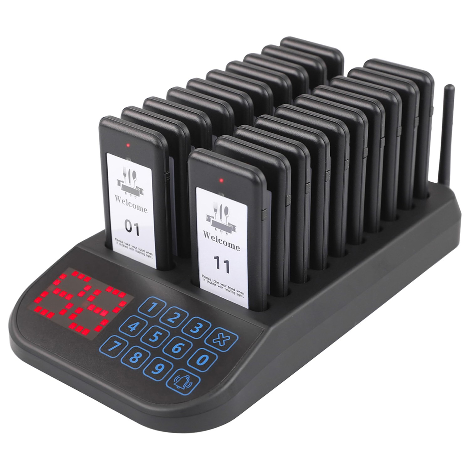 LOUKIENE Restaurant Pager System, 20 Beepers, Wireless Calling System ...