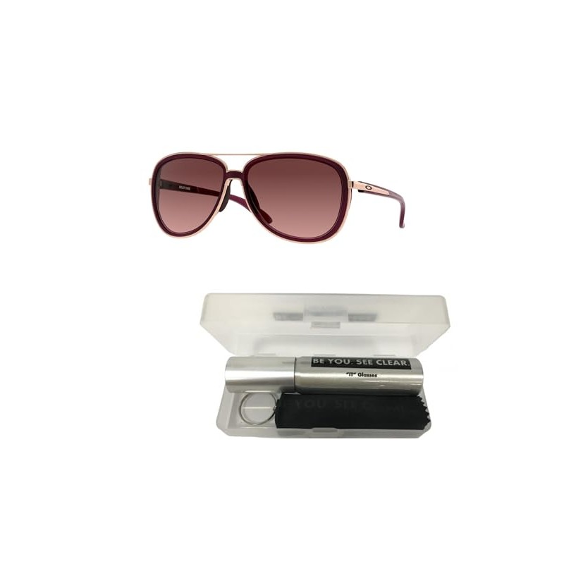 Oakley OO4129 Sunglasses Bundle: OO 4129 SPLIT TIME 412902 Crystal