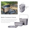 Boundless Voyage Titanium Hanging Pot Cup Cooking Set with Lid