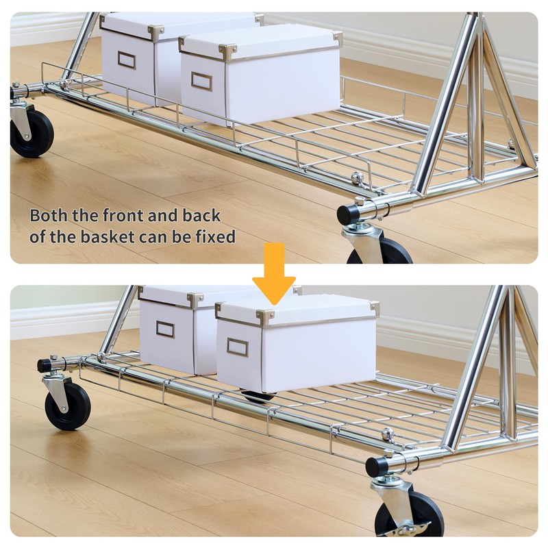 Weehom Clothes Rack Heavy Duty Clothing Rack, Rolling Clothes Racks