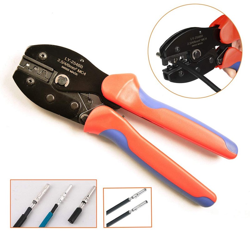IWISS LY-2546B Solar Panel MC4 Connector, Dedicated Pliers, Crimping Tool,