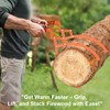 LEARNIBEE Log Tongs 13",Log Grabber, Log Lifter, Longging Tongs Loads