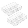 JessLab Acrylic Drawer Organizer, 2-Pack Clear Storage Boxes with 2