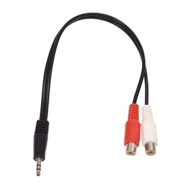 ANRANK RC35212AK 12 Inch 3.5mm Male to 2 RCA Female Jack Stereo Audio Y-Cable Adapter