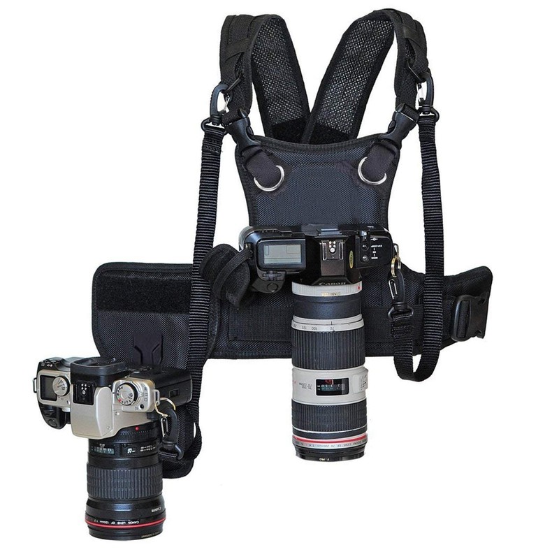 Nicama NC-VEST Dual Multi Camera Carrier Chest Harness Vest for