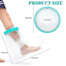 Waterproof Foot Cover for Shower Adult, Cast Covers Protector for Shower Leg, Shower Boots for Foot After Surgery, Shower Boot Cast Cover for Foot (Adult Ankle)