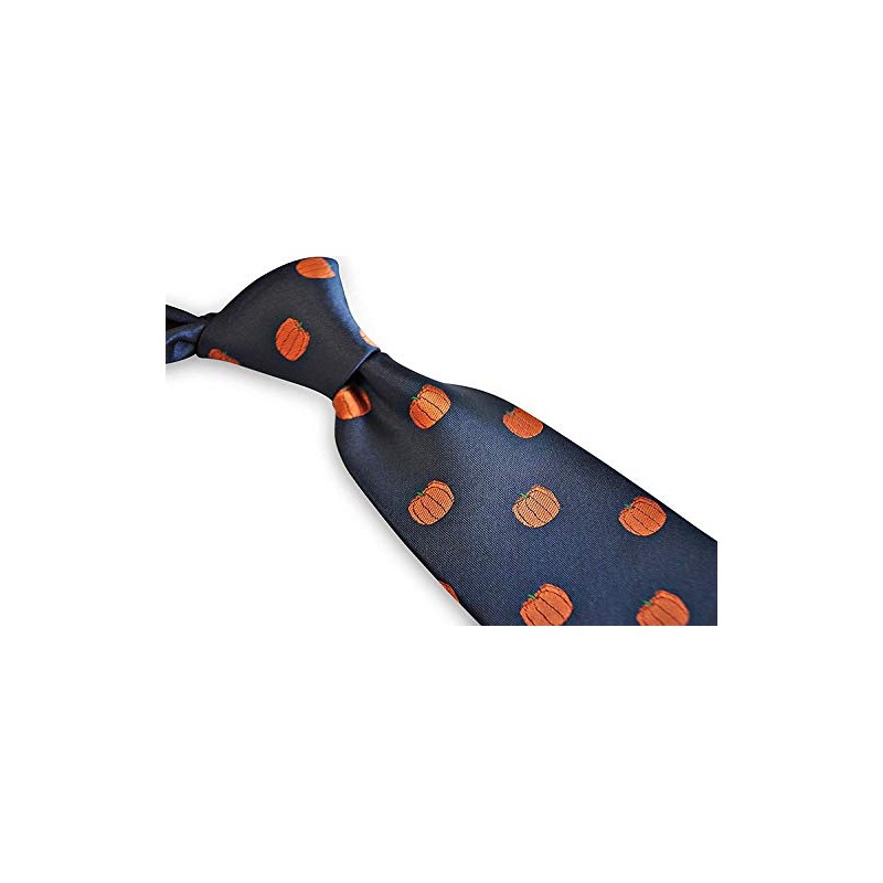Frederick Thomas Pumpkin Pattern Mens Tie