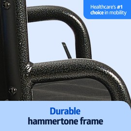 Medline Medline Comfortable Folding Wheelchair with Swing-Back Desk-Length Arms and Swing-Away Footrests, 18W x 16XD Seat