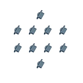 monofive MF-TCTAB10B USB Type C Connector Dustproof Protective Cover with Mini Knob, Black (Pack of 10), PVC Type