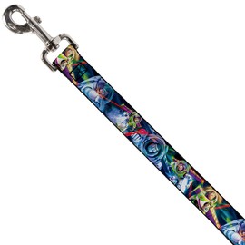 Dog Leash Buzz Lightyear Action Poses Stacked 6 Feet Long 0.5 Inch Wide