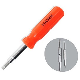 7-Inch 4-in-1 Phillip and Slotted Screwdriver Set, Bright Neon Handle