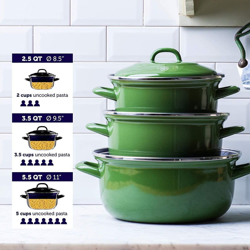 BK Indigo Aluminum Heavy-Gauge Carbon Steel, Induction, 3.5QT Nonstick Glaze