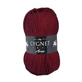 Cygnet C600/991 | Claret 100% Acrylic Aran Yarn/Knitting Wool | 100g