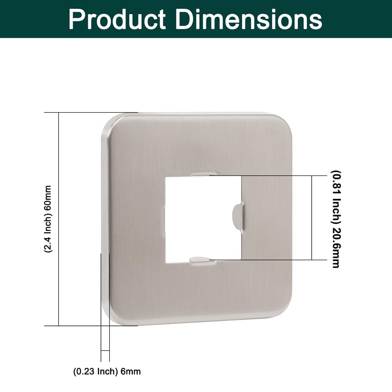 BathAce Shower Arm Flange, Stainless Steel Replacement Wall Split Flange/Escutcheon