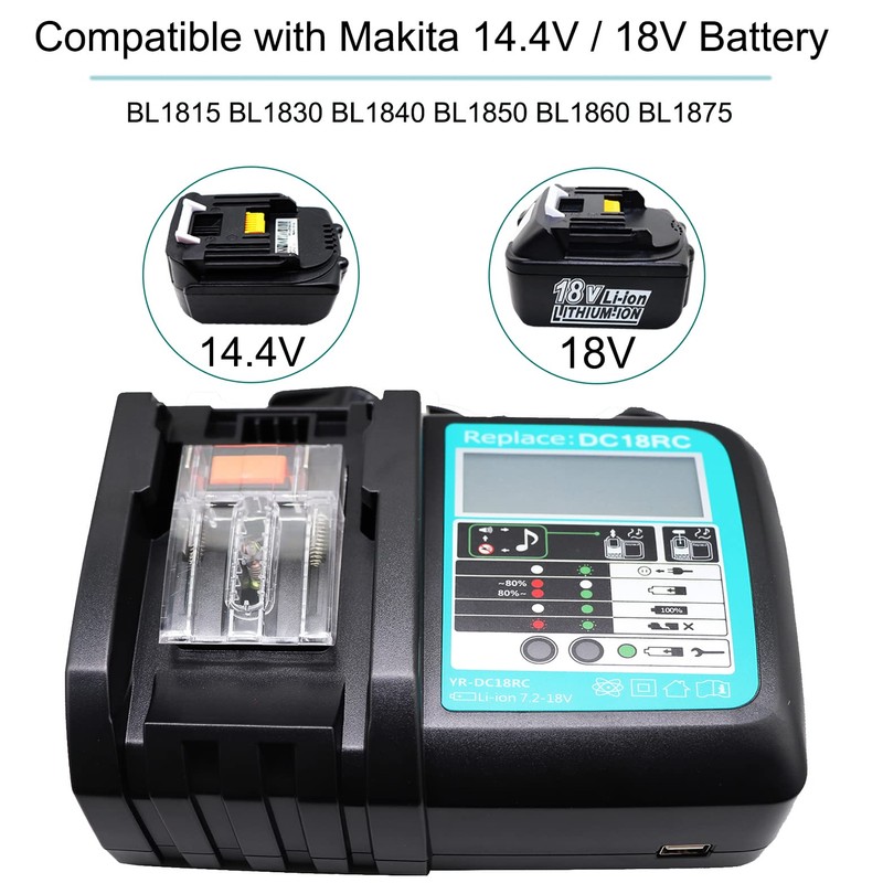QCZRED 18V DC18RC Charger Compatible with Chargers DC18RD DC18RF DC18SF