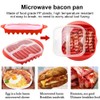 Microwave Bacon Tray with Splatter Lid, Bacon Rack, Microwave Easy