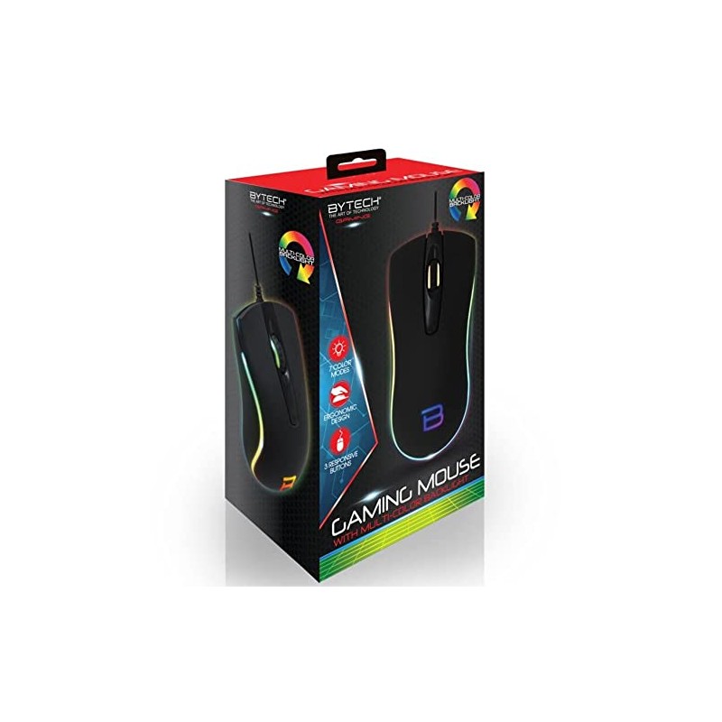 Bytech BYMSWR107BK 3D Light UP Gaming Mouse, Black