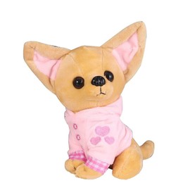 BIUBIULOVE Chihuahua Dog Plush Stuffed Animal, Stuffed Chihuahua Dog Plush Toy, Great Gift for Kids Home Recor (Pink)