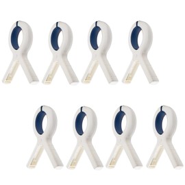 Towel Clips Beach Towel Pegs Set of 8 Packs Large Strong Grip Clothes Pegs Soft Grip and Non-slip Wave Design Clothes Pegs for Beach Towels Clothes Drying Windproof Laundry Hanging(Blue)