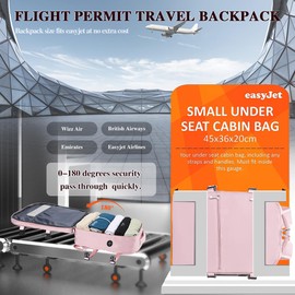 WOUIYO for Easyjet Underseat Cabin Bag 45x36x20 New Easyjet Cabin Luggage Large Travel Backpack Rucksack Cabin Size Carry on Hand Luggage Bag for Women Men