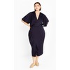 City Chic Women's Plus Size Soft Ruffle Dress, Navy, 14