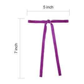 Meseey 30 Pcs Velvet Christmas Bows 5 x 7 Inch Rustic Vintage Wedding Velvet Ribbon Gift Bows for Tree Wreath Garland Home Decor Indoor Outdoor Decorations (Violet)