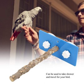 Parrot Perches, Suction Cup Window and Shower Perch Toy for Birds Budgies Parakeet Cockatiel Cockatoo African Greys(Fagara Wood)